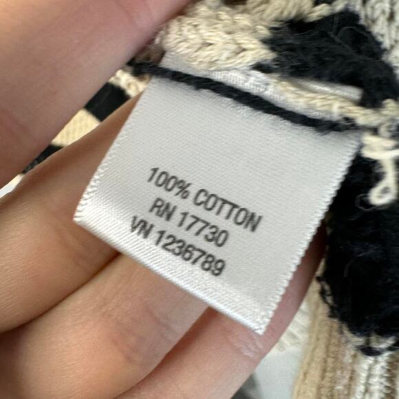 Y2K Open Knit Short Sleeve Striped Cardigan - Picture 7 of 7